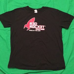 Red rocket energy drink novelty T-shirt